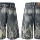 Men's Acid Wash Denim Shorts - Farnelli