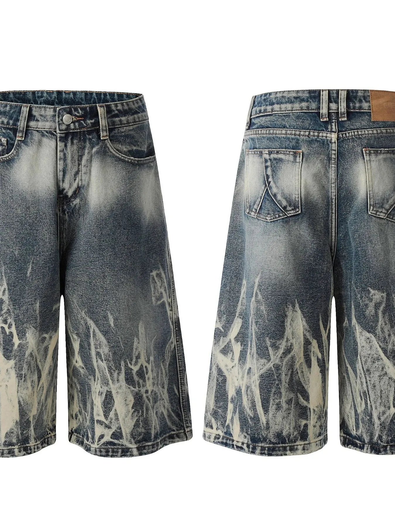 Men's Acid Wash Denim Shorts - Farnelli