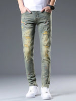 Men's Distressed Slim Fit Jeans - Farnelli