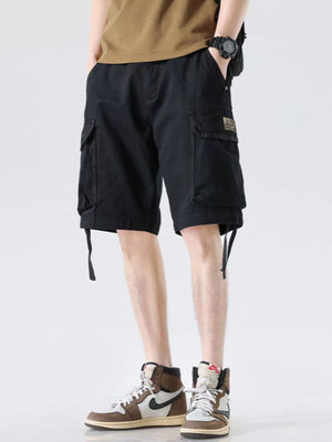 Men's Drawstring Wide Leg Cargo Shorts - Farnelli