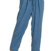 Zenana Woven Crepe Elastic Band Waist Pants - DUSTY BLUE