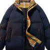 Men's Full Size Zip Up Padded Winter Coat Plus Size - Navy