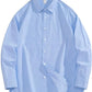 Men's Plus Size Casual Solid Color Long Sleeve Shirt - Farnelli