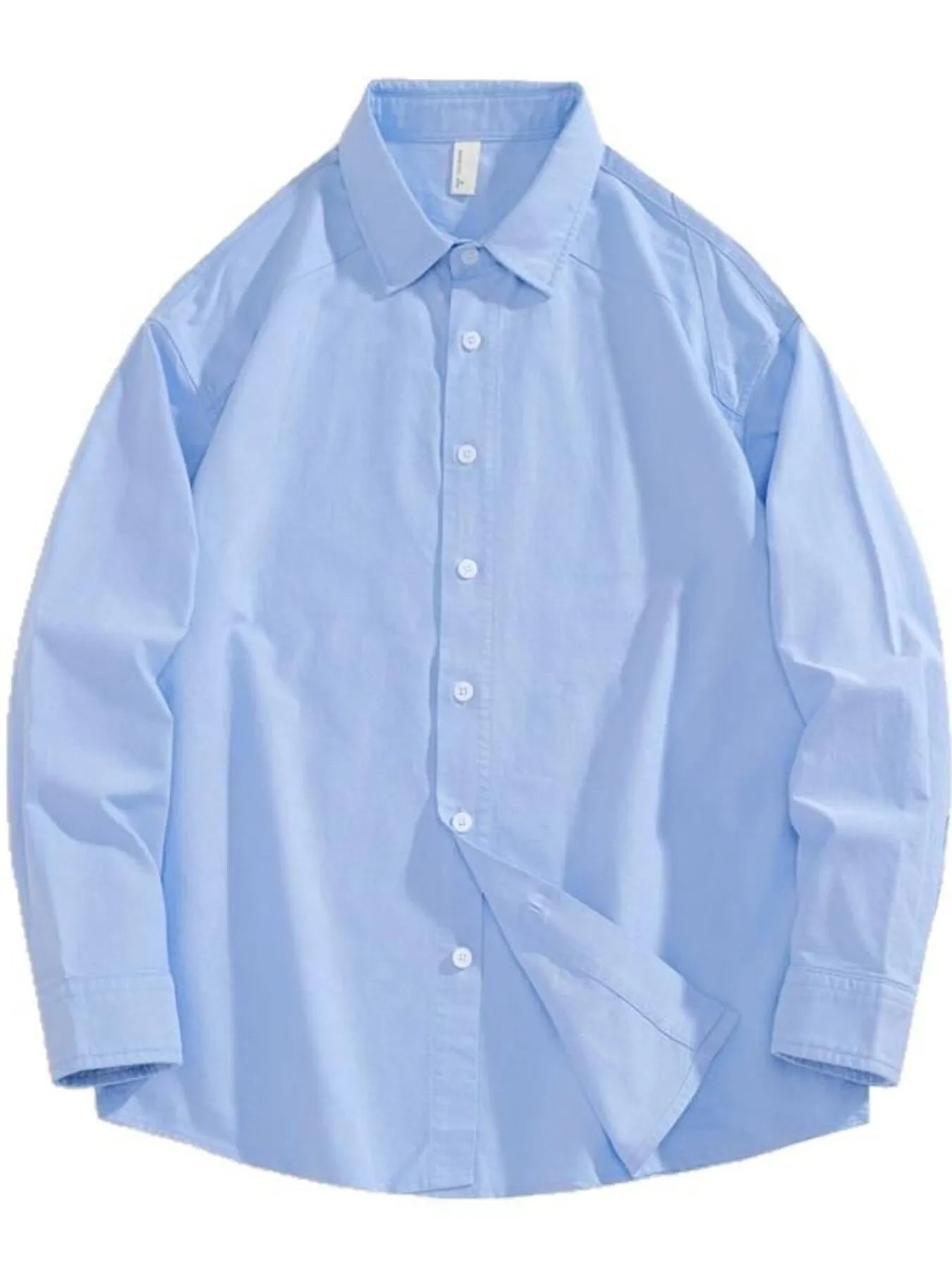 Men's Plus Size Casual Solid Color Long Sleeve Shirt - Farnelli