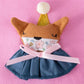 Children's Fox Applique Tulle Layered Dress - Farnelli