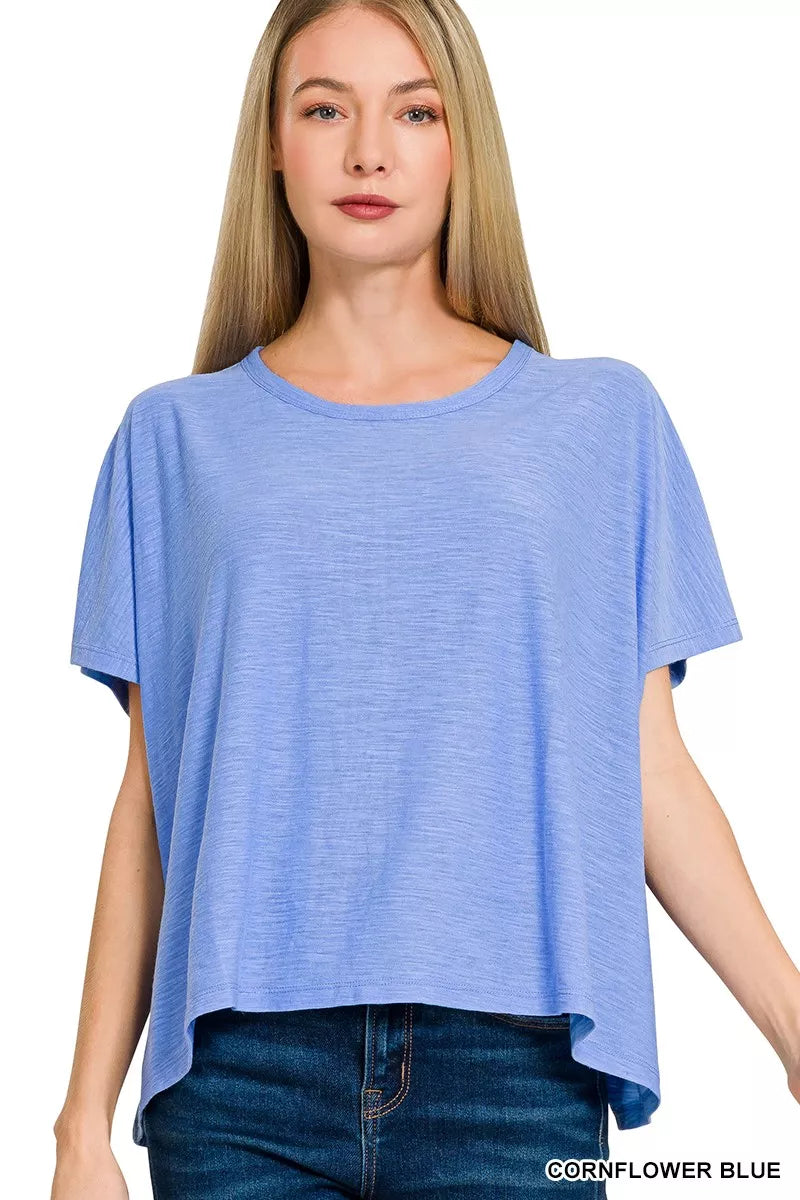 Zenana Round Neck Short Sleeve T-Shirt - Farnelli