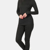 Zenana Full Size Turtleneck Top and Leggings Lounge Set - Black