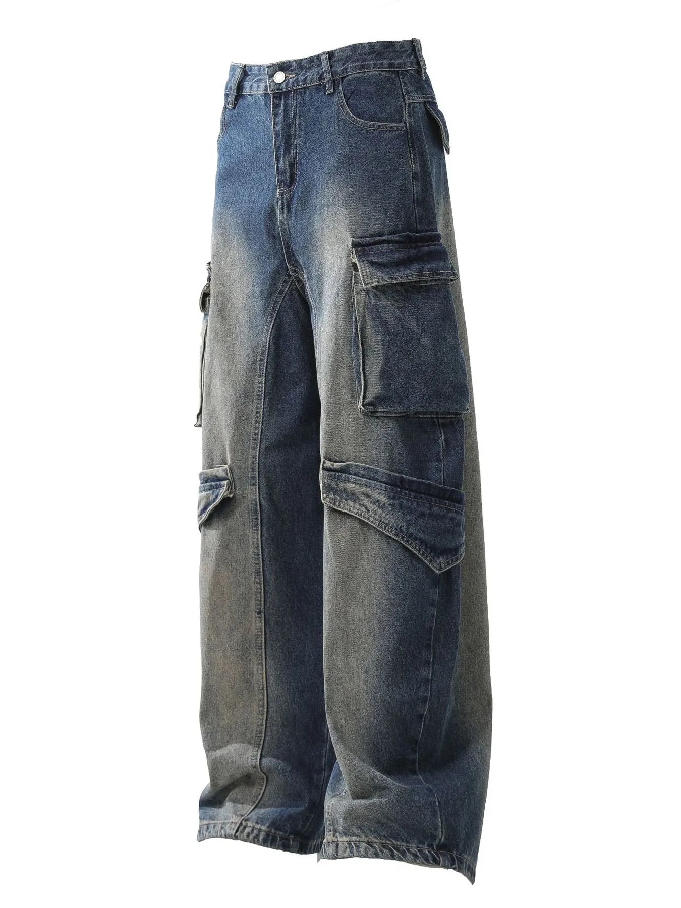 Men's Wide Leg Cargo Jeans - Farnelli