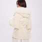 Pre-Order. Re-Stock Ships September 2026. Genuine Polar Fox Fur Wool Hooded Coat