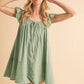 Aemi+Co Ruffled Cap Sleeve Cotton Tunic Mini Dress - Farnelli