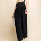 Kori America Full Size Sleeveless Ruched Wide Leg Overalls - Farnelli