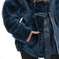 Calabria Genuine Astrakhan Silver Fox Trim Coat