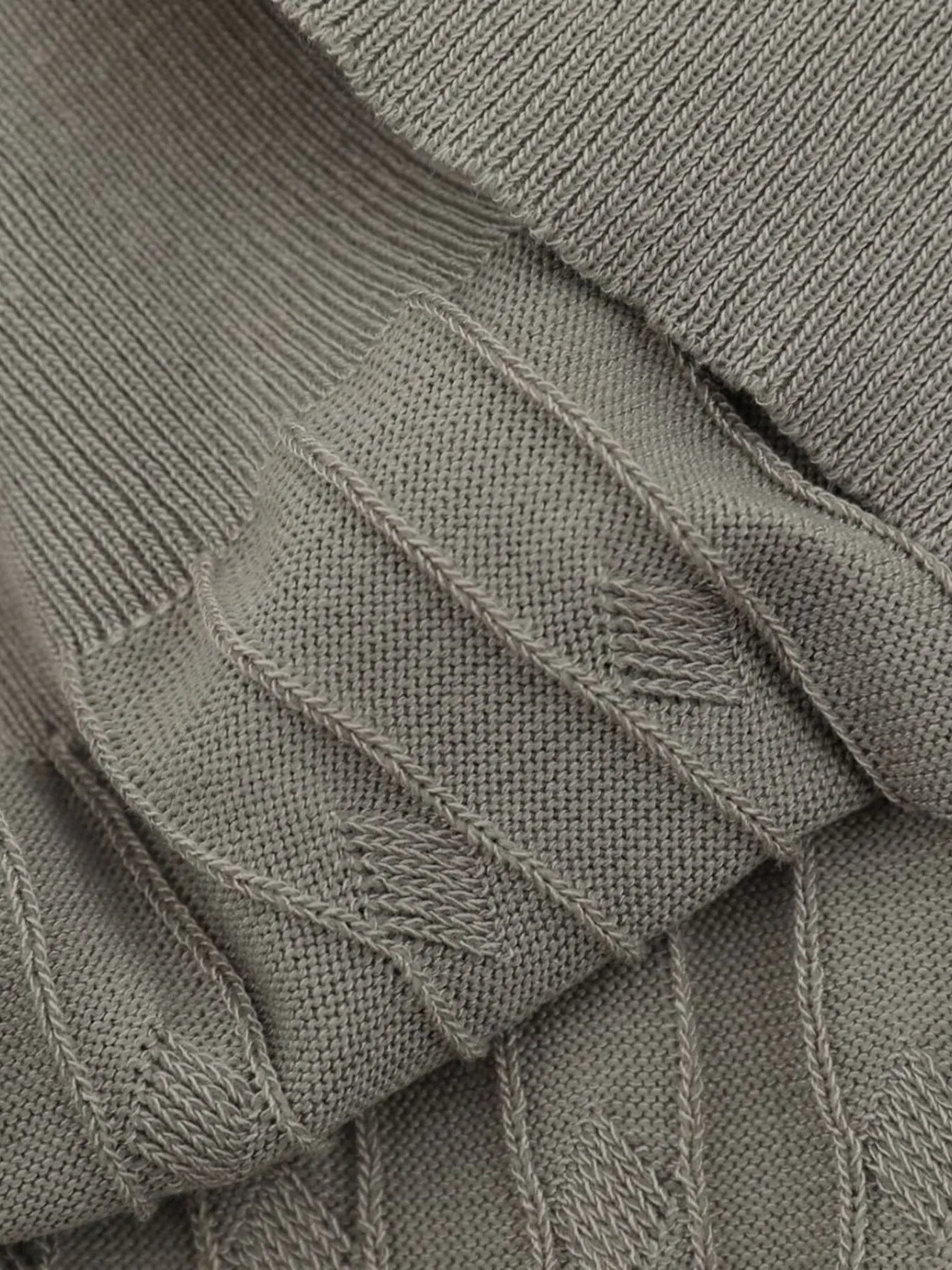 Men's Casual Knit Button Henley T-Shirt with Textured Pattern - Farnelli