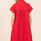 Mittoshop Twill Short Sleeve Collared Mini Dress - Farnelli