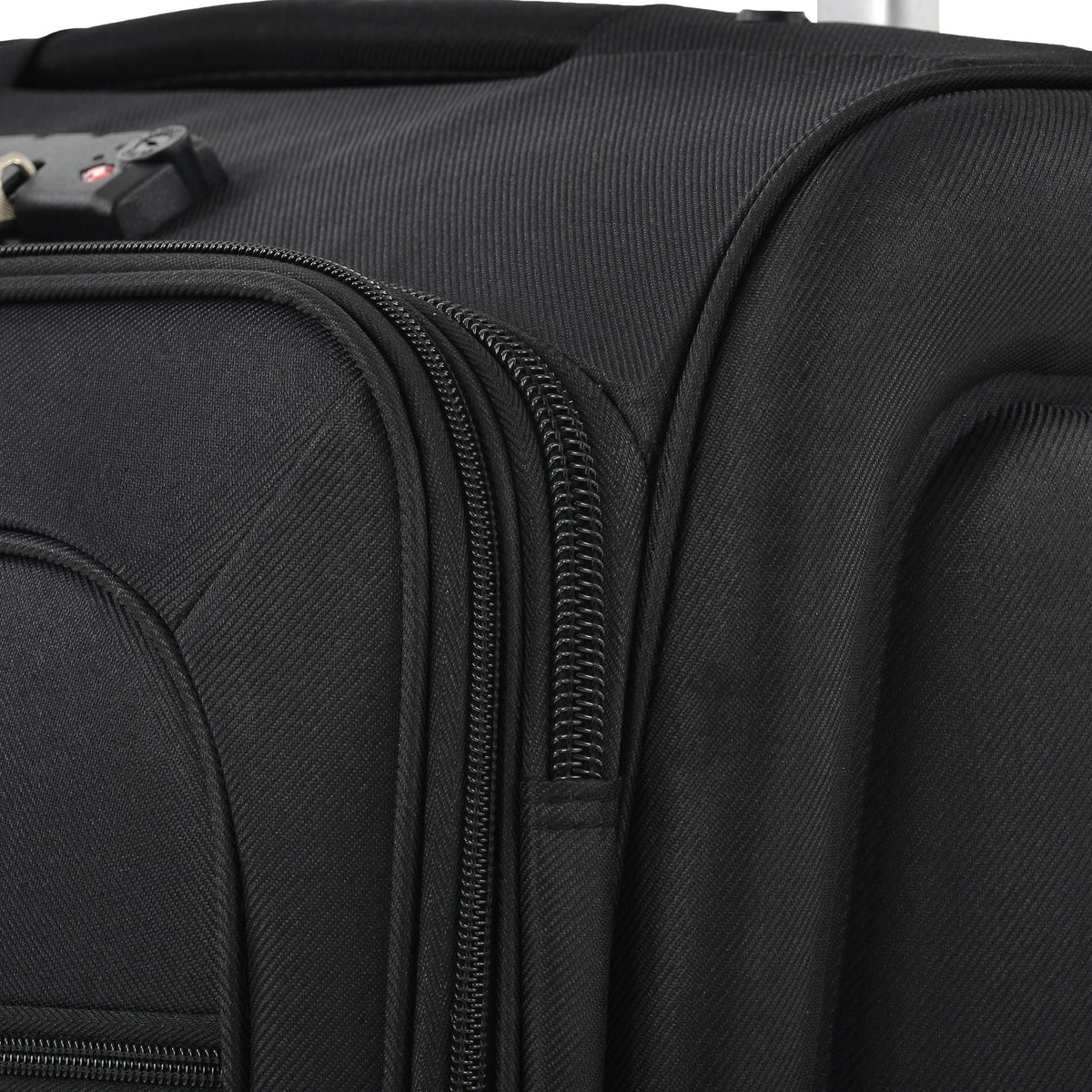 HouseOfZazla expandable softside luggage 3-piece set with spinner wheels in multiple colors