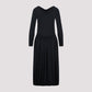 Lanvin Ls Drape Midi Dress Women
