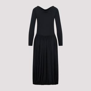 Lanvin Ls Drape Midi Dress Women