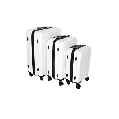 HouseOfZazla lightweight 3-piece hard shell luggage set with spinner wheels in multiple colors