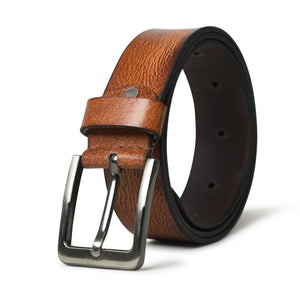Buffalo leather belt from Classy Leather Bags featuring a classic design and sturdy buckle, ideal for casual or formal wear.