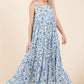 Mittoshop Flower Print Tiered Sleeveless Empire Maxi Dress - Farnelli