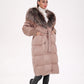 Rei Silver Fox Fully Lined Hood Down Coat in Blush