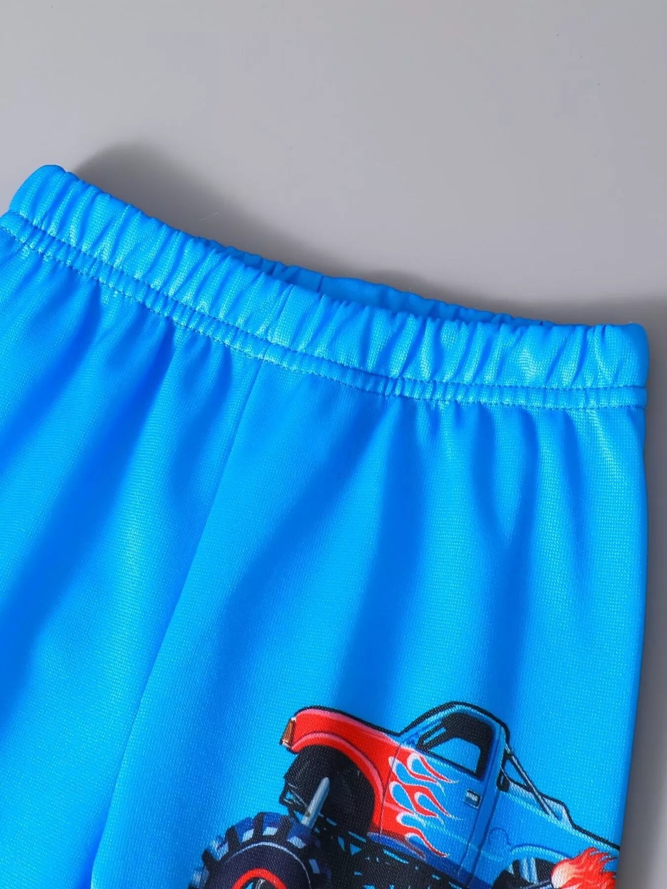 Children's Cartoon Truck Graphic Hoodie & Pants Set - Farnelli