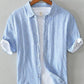 Men's Plus Size Casual Striped Short Sleeve Shirt - Farnelli