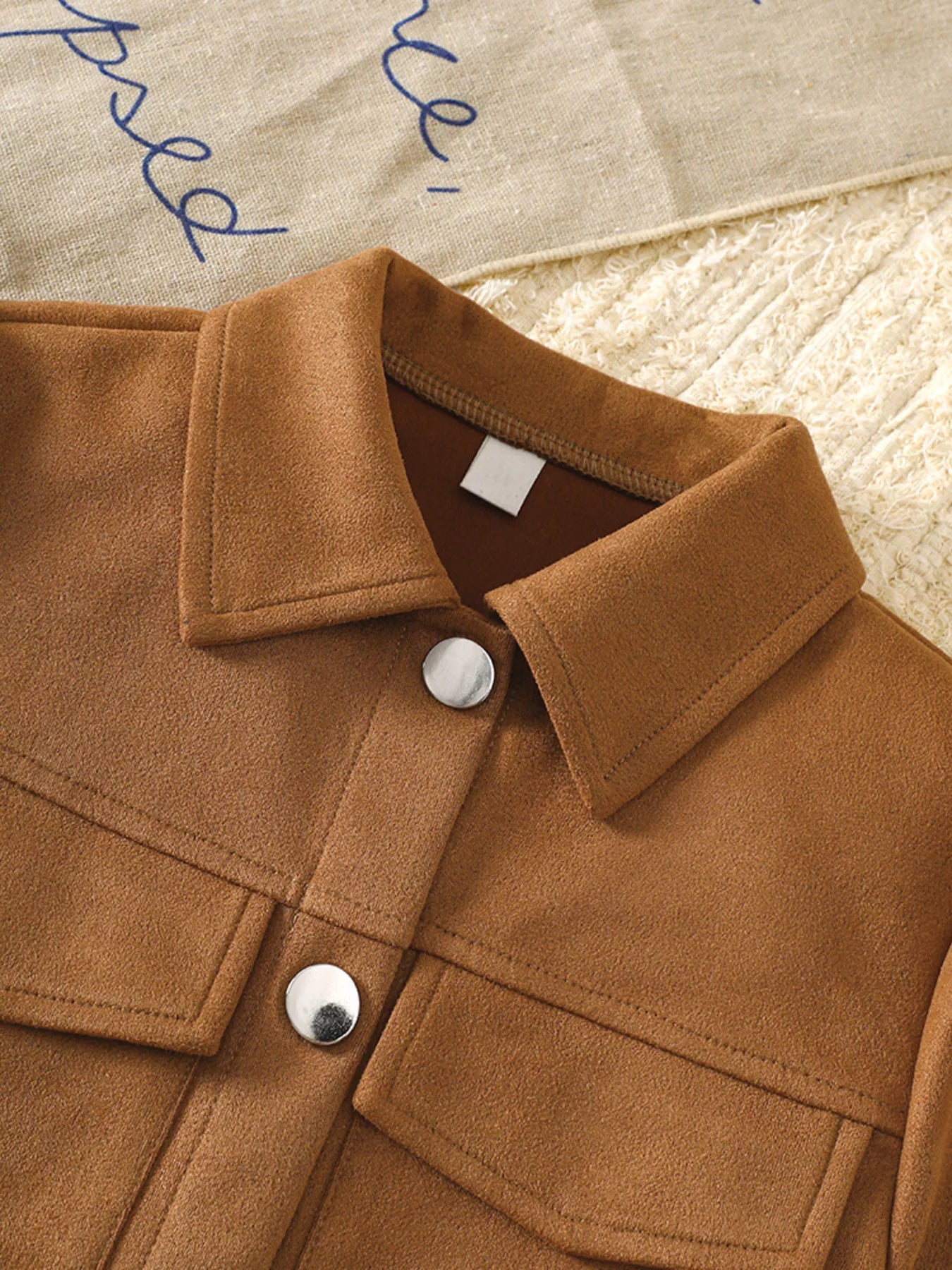 Children's Button Up Flounce Sleeve Outerwear - Farnelli