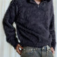 Men's Cozy Faux Fur Quarter-Zip Sweater - Farnelli