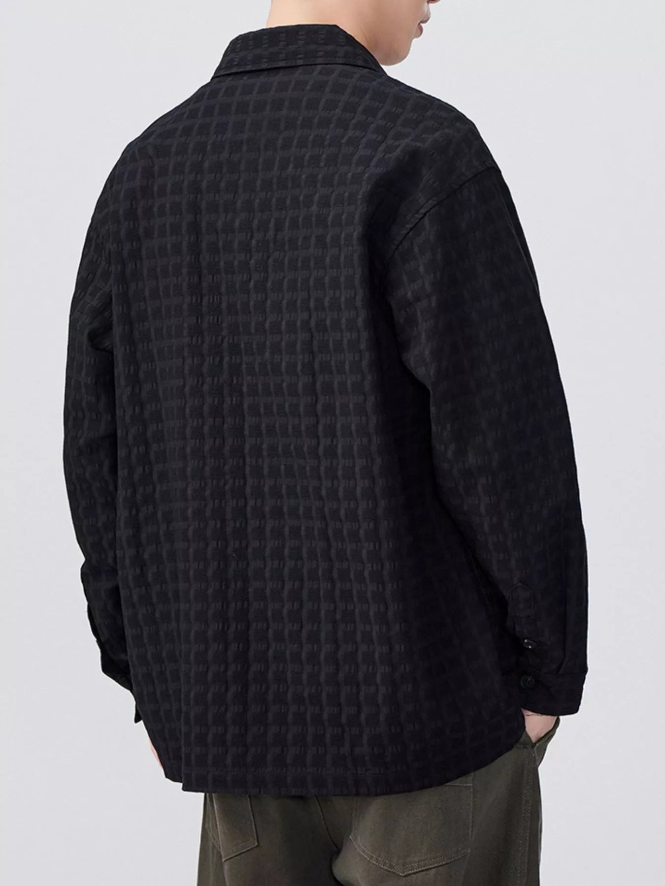 Men's Plus Size Button Up Long Sleeve Shirt - Farnelli
