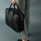 Texas Black Leather Briefcase