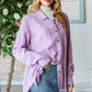 Veveret Raw Hem Button Up Long Sleeve Shirt - Farnelli