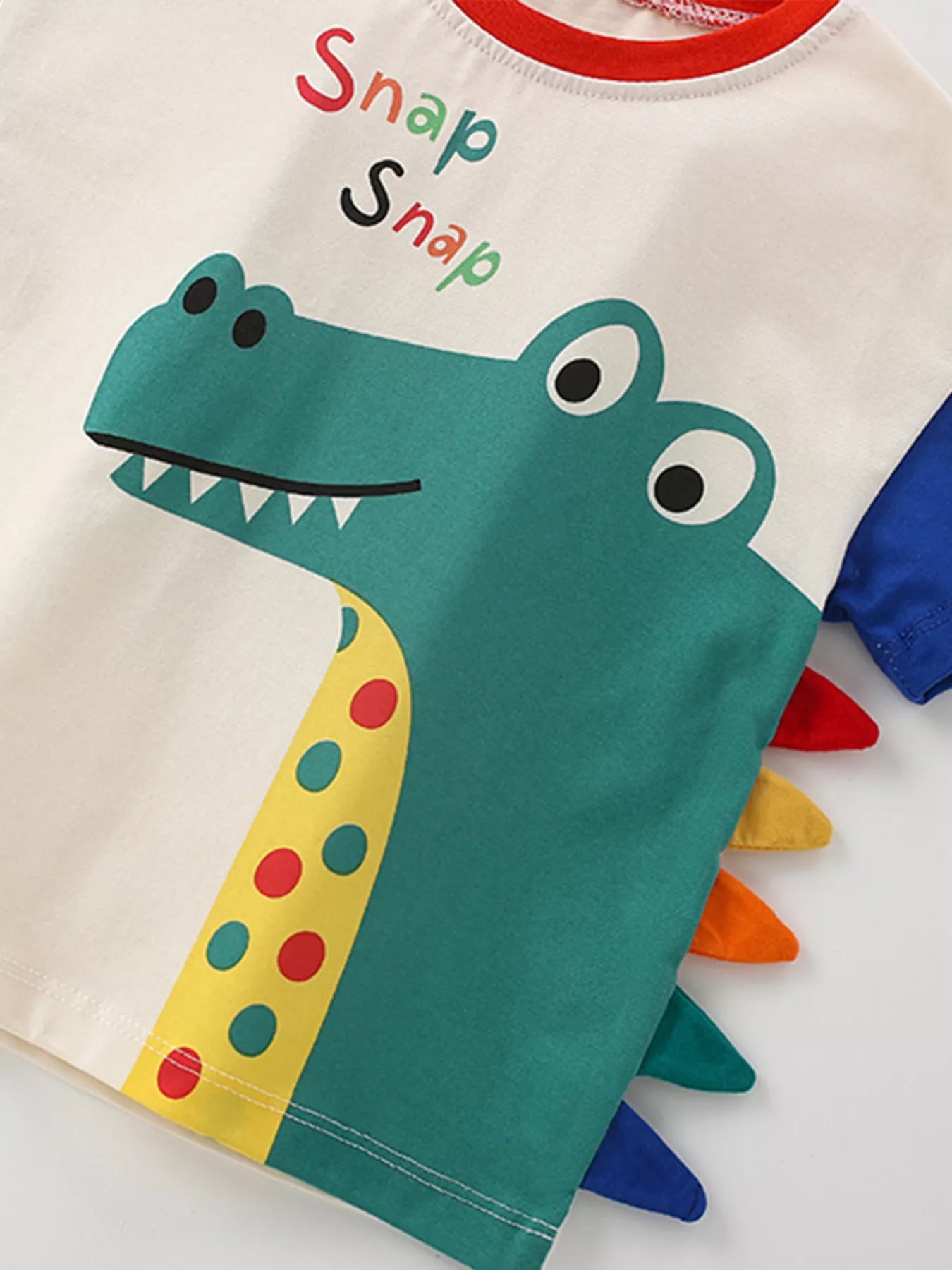 Children's Dinosaur Applique Two-Piece Set - Farnelli