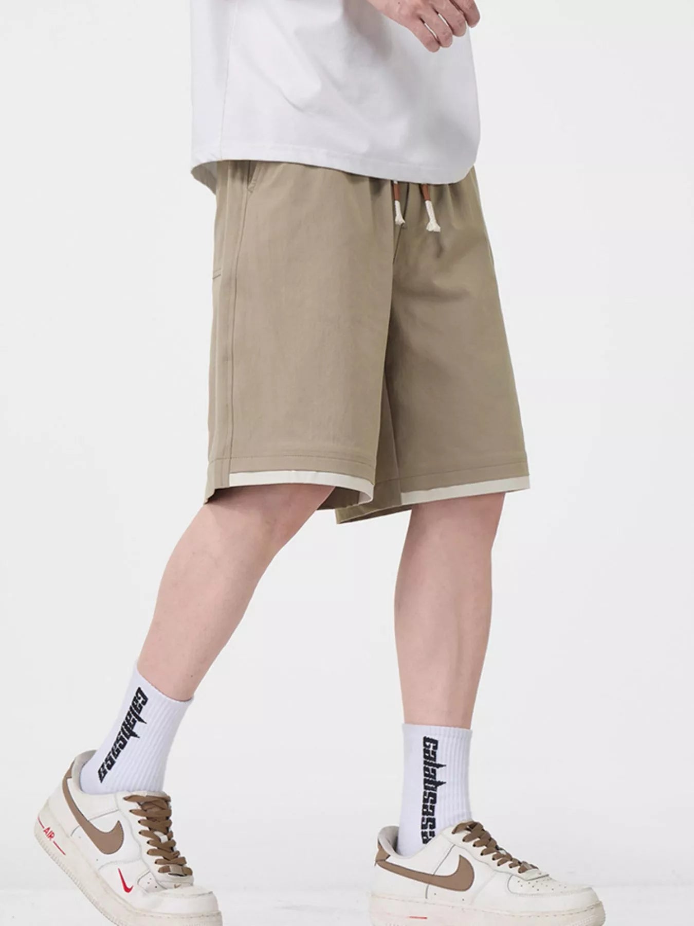 Men's Plus Size Drawstring Loose Fit Shorts - Farnelli