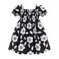 Children's Floral Print Smocked Casual Dress - Farnelli