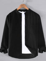 Men's Plus Size Button Up Long Sleeve Shirt - Farnelli
