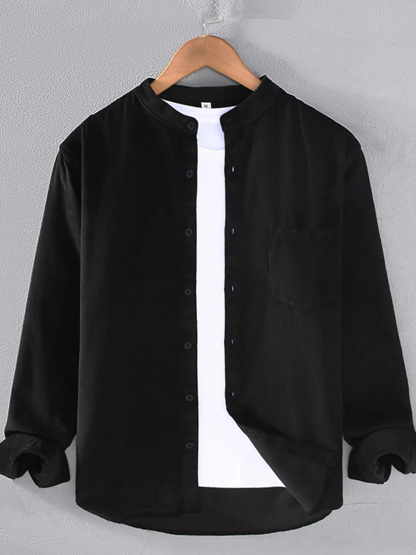 Men's Plus Size Button Up Long Sleeve Shirt - Farnelli
