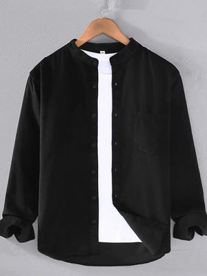 Men's Plus Size Button Up Long Sleeve Shirt - Farnelli