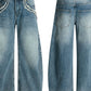 Men's Wide-Leg Vintage Wash Jeans - Farnelli