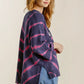 Umgee Full Size Tie Dye Side Slit Round Neck Distressed Detail Sweater Plus Size - Farnelli