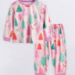 Children's Christmas Tree Print Pajama Set - Farnelli