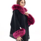 Saga®Furs Silver Fox Cashmere Blend Coat