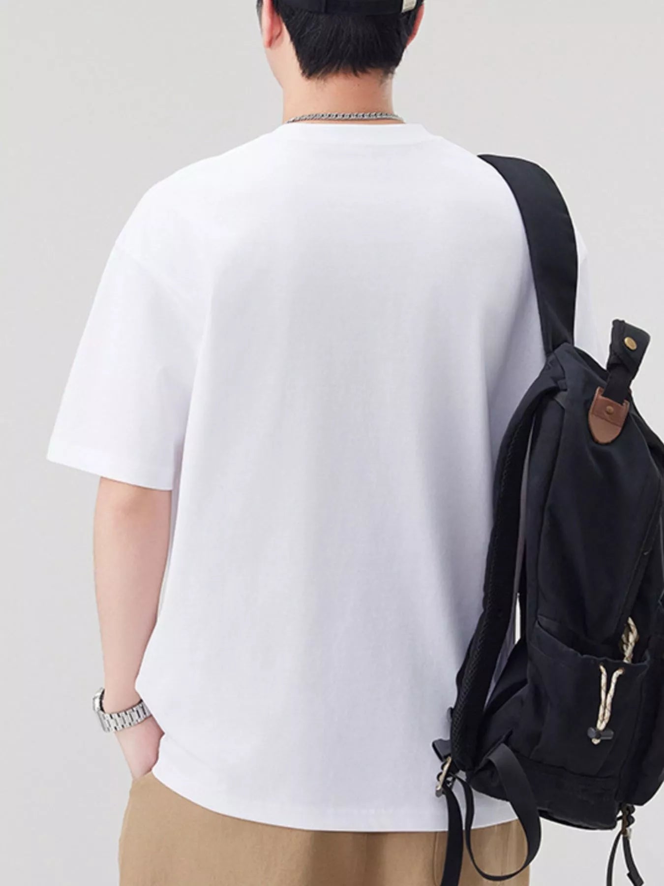 Men's Plus Size Round Neck Short Sleeve T-Shirt - Farnelli