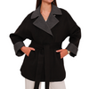 Sandro Cashmere Blend Overcoat in Black - Black