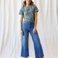 High Rise Seamed Wide Leg Ankle