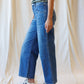 High Rise Seamed Wide Leg Ankle