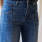 High Rise Seamed Wide Leg Ankle