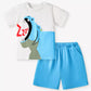 Children's Hippo Short Sleeve Top and Shorts Set - Farnelli