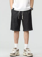Men's Plus Size Drawstring Denim Shorts - Farnelli