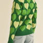 Heart Ribbed Hem Long Sleeve Sweater - Farnelli